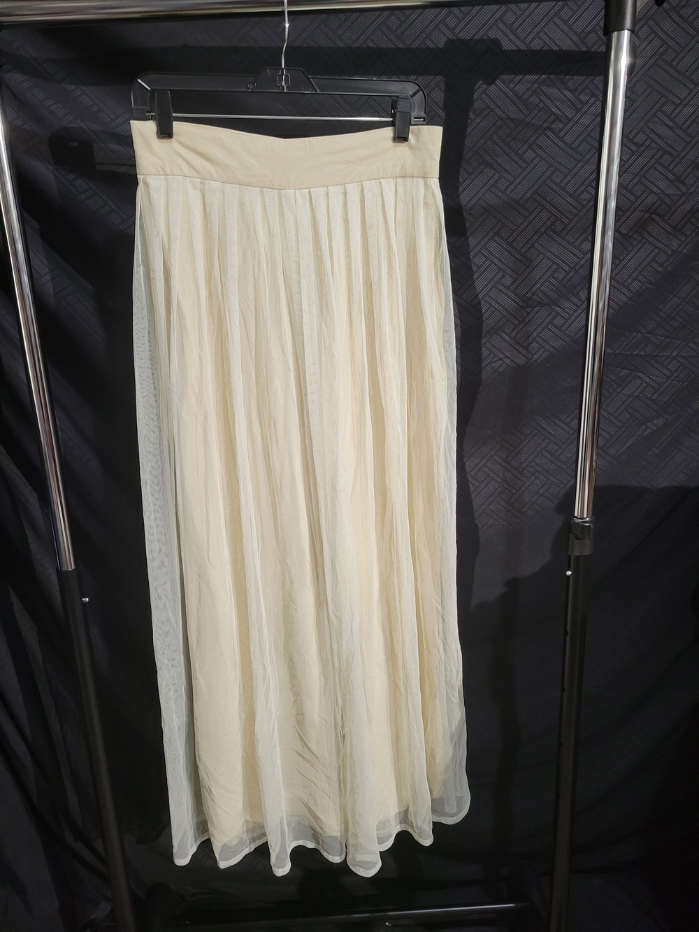 Cache Women’s 100 % Rayon White Flowy Layered Sheer Pant Size 12 Formal Evening
